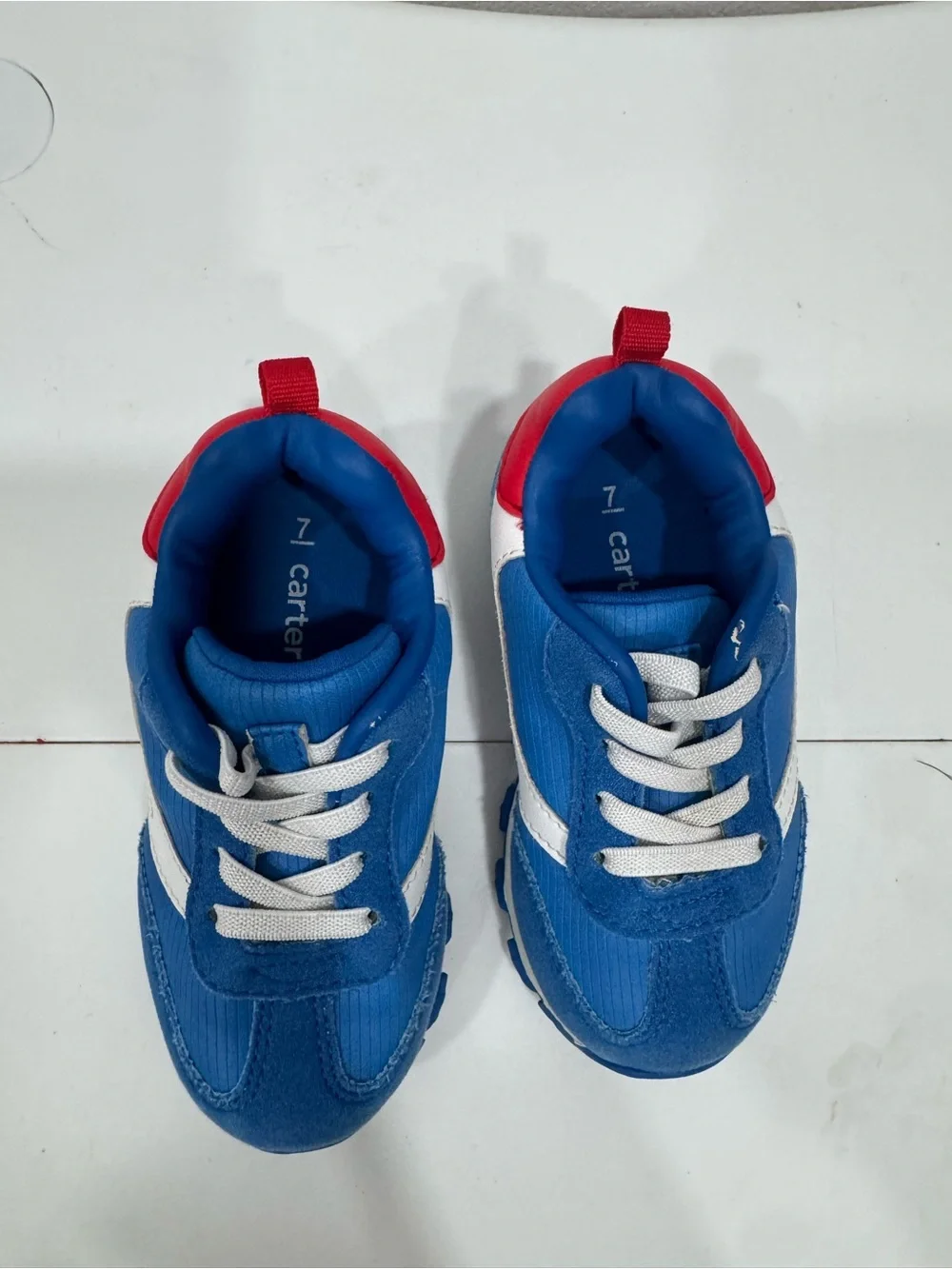 Carter's Blue, White and Red Toddler Athletic Sneakers
